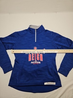 Majestic ThermaBase Women's Small Fleece 1/4 Zip Chicago Cubs  We Came To Reign 