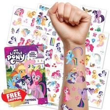 My Little Pony Temporary Tattoos 200 Pack Kids Party Favors USA
