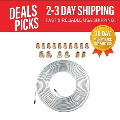 25 Ft. Copper Nickel 6mm Brake Line Tubing Kit With ISO Bubble Flare Fittings And Unions - View #3