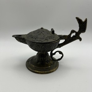 Vintage Serpent Dragon Beast Genie Old Cigar Lighter Oil Lamp Incense Burner VTG