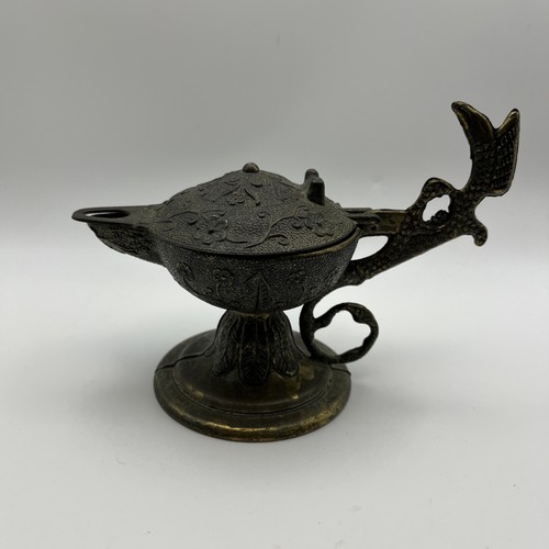 Vintage Serpent Dragon Beast Genie Old Cigar Lighter Oil Lamp Incense Burner VTG