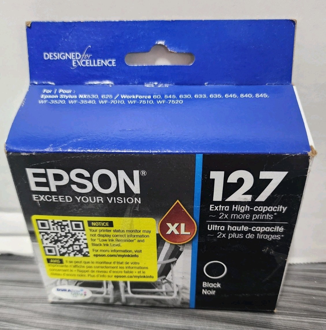 Epson 127 Black Extra-High Capacity Cartridge, Choose Date, NIB, SHIPS FREE
