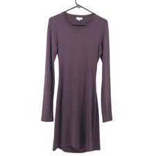 Wilfred Free Size Large Sweater Dress Back Cut Out Purple Long Sleeve