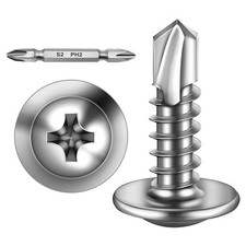 300Pcs 10 3/4" Self Tapping Screws For Metal Sheet Metal Screws 410 Stainless