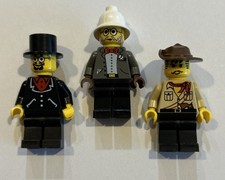 LEGO Minifigure Lot - Adventurers Sam Sinister, Johnny Thunder & Dr. Kilroy