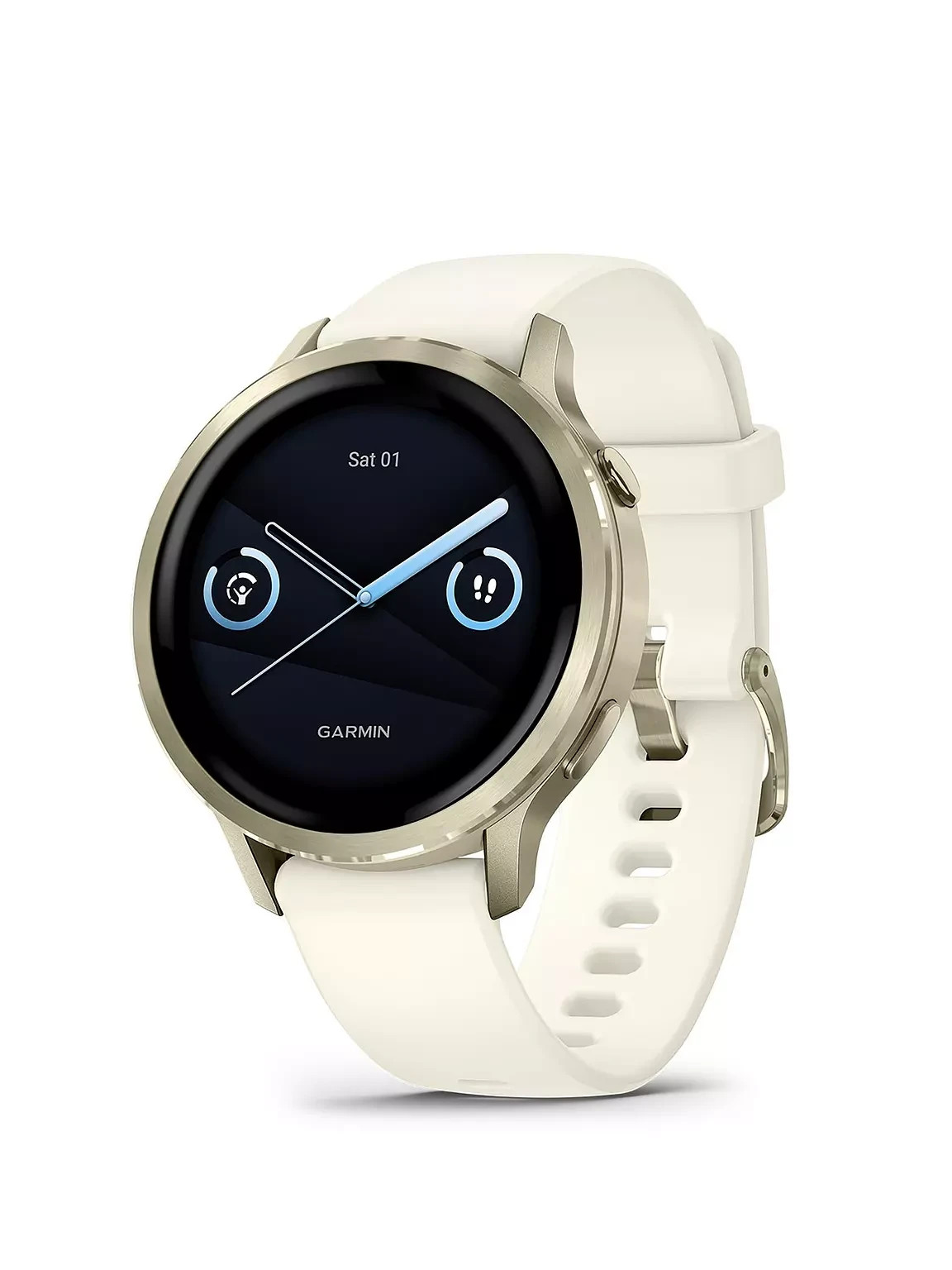 Garmin Venu 4 41mm GPS Smartwatch AMOLED Flashlight Bone Lunar Gold