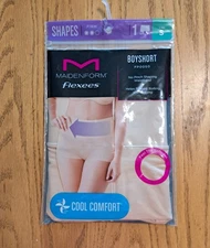 MAIDENFORM Women's Size Small Flexees Boyshort FP0050  Beige NEW