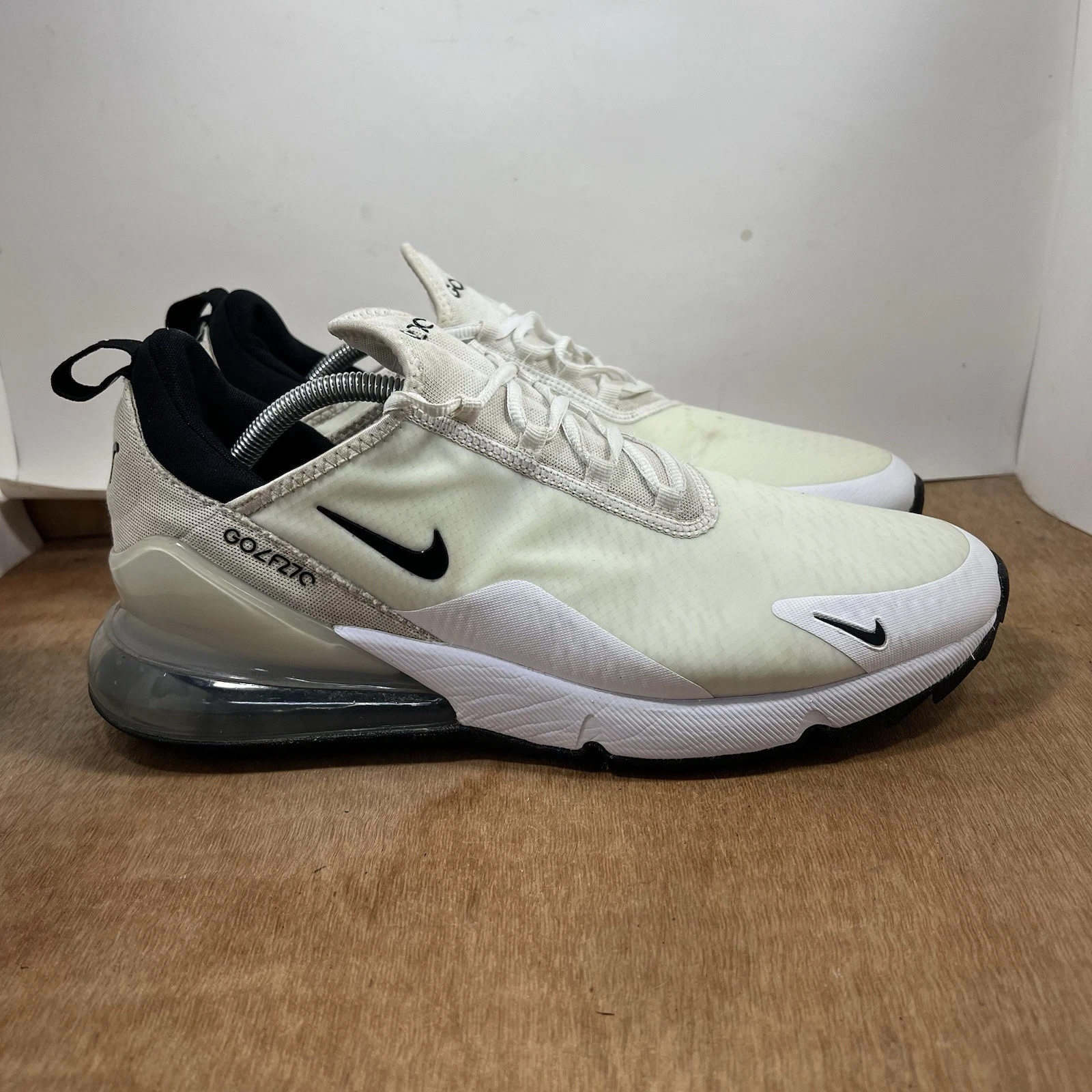 Nike Air Max 270 Golf 'White Black' CK6483 103 Scarpe senza punte (uomo taglia 12)