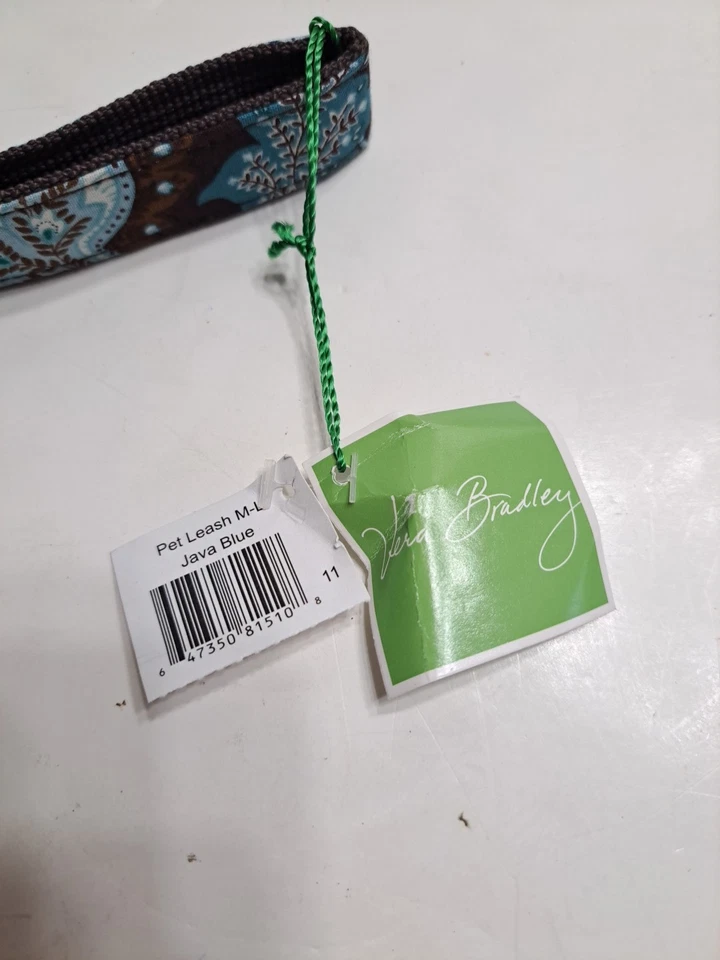 Correa Vera Bradley Pet M-L patrón azul Java Foto 2 de 4