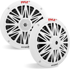 6.5 Inch Dual Marine Speakers - 2 Way Waterproof and Weather Resistant Outdoor