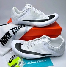 Nike Men's SIZE 11 Zoom Rival Sprint Track Field Spikes White Black DC8753-100