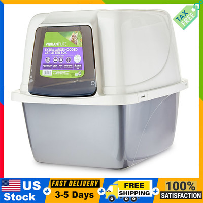 21'' Extra Large Hooded Cat Litter Box Enclosed Covered Pan w/ Odor Control Door