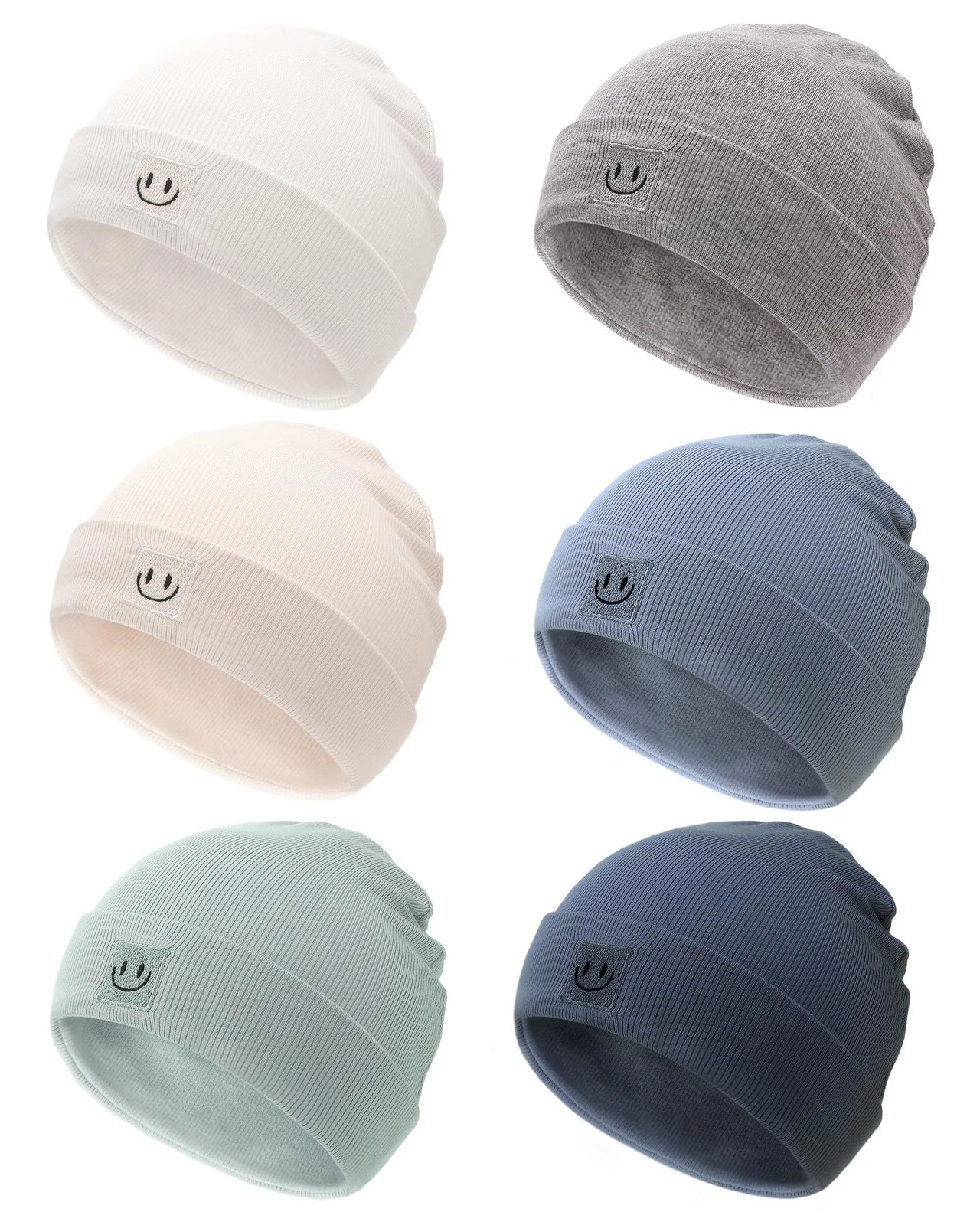 Baby Newborn Hats Set Soft Infant Beanie Boys Girls Caps Warm Winter Cotton