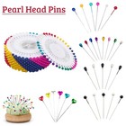 Pearl Head Pins Extra Round Long Heart Upholstery Hijab Dressmakers DIY Crafts