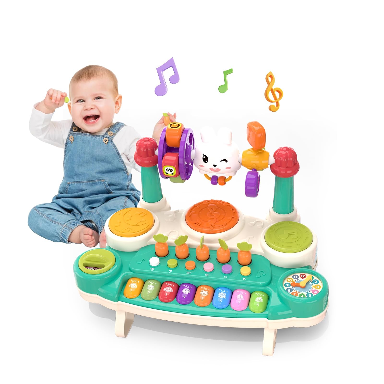20 in 1 Baby Musical Toys &ndash; Interactive Piano Keyboard Drum Set for 6 9 12 18...
