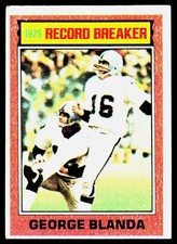 1976 Topps #1 George Blanda - POOR