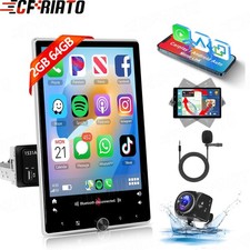 10.4'' Android 15.0 Single 1 Din Carplay Rotatable Car Stereo Radio GPS WIFI