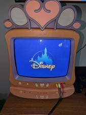Disney Princess Pink/Purple 13 DT1350-P CRT Color TV DVD Player WORKS no Remote