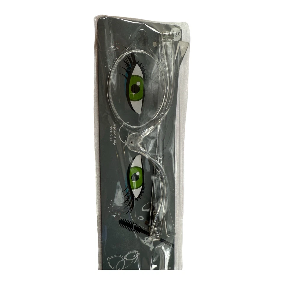 Gafas de Maquillaje - Lupa Abatible Lente Cubierta de Ojos para Aplicación de Maquillaje - Transparente Foto 3 de 4