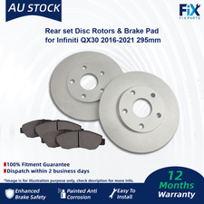 Rear set Disc Rotors & Brake Pad for Infiniti QX30 2016-2021 295mm