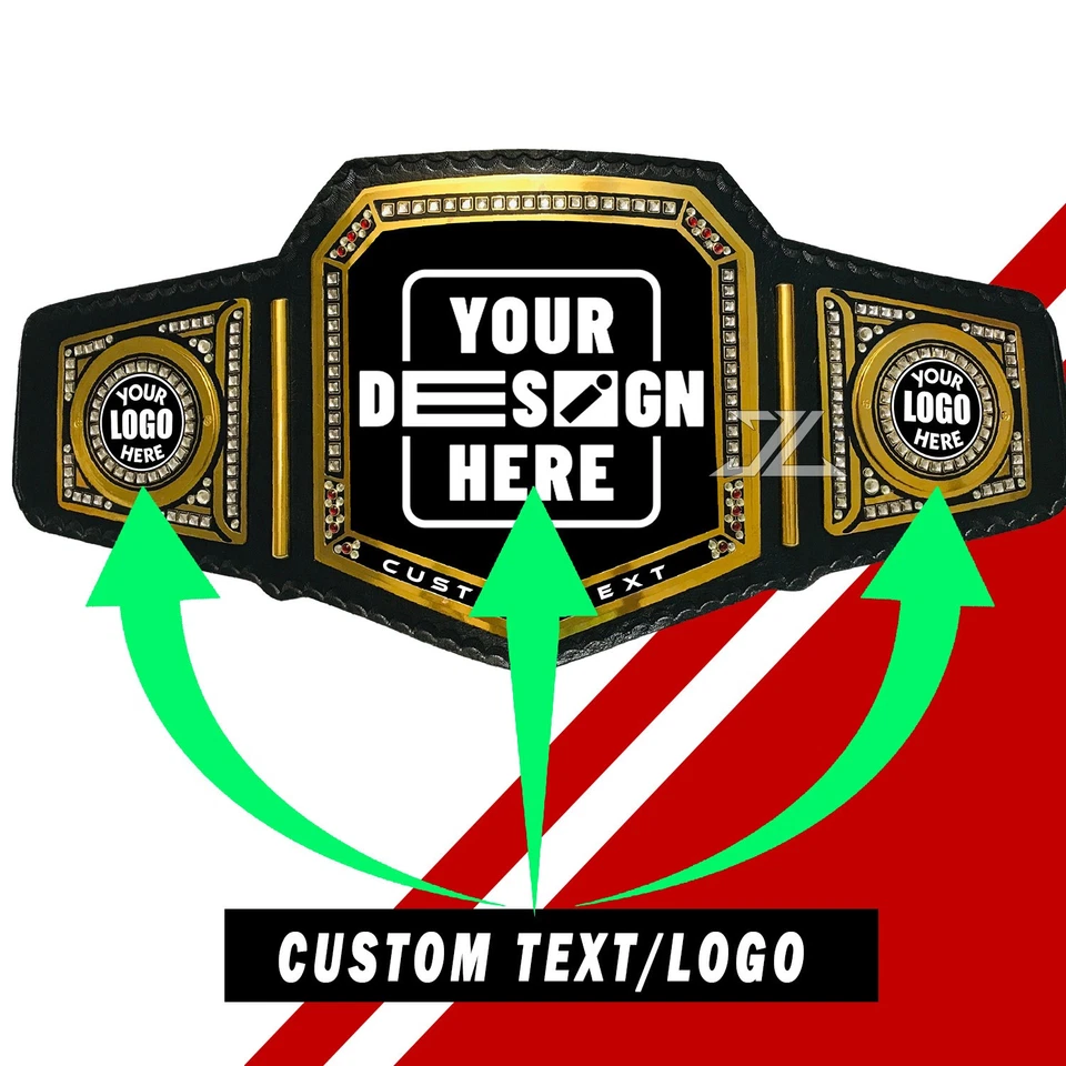 Cinturón Personalizado Indiscutible Campeonato Mundial de Lucha Peso Pesado Talla Adulto Foto 2 de 3