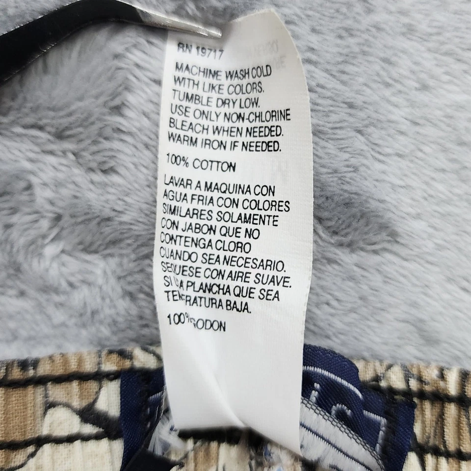 Shorts feminino vintage anos 80 edições básicas M marrom floral algodão havaiano puxador - Imagem 4 de 4