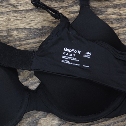 gap Body Women's Everyday Essentials T-Shirt Bra True Black 36A - 第 6/6 張圖片