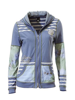B.C. Best Connections Damen Sweatjacke Kapuze -Allways Charming- Blau 36 X0208