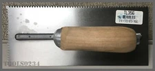 TL356 Kraft 3/16 x 5/32 Sawtooth V-Notch Trowel w/Wood Handle 