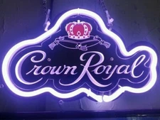 New Crown Royal 3D Carved Neon Light Sign 14" Beer Cave Gift Lamp Bar Game Room