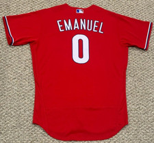 EMANUEL size 46 #0 2022 PHILADELPHIA PHILLIES Red game jersey not used MLB holo