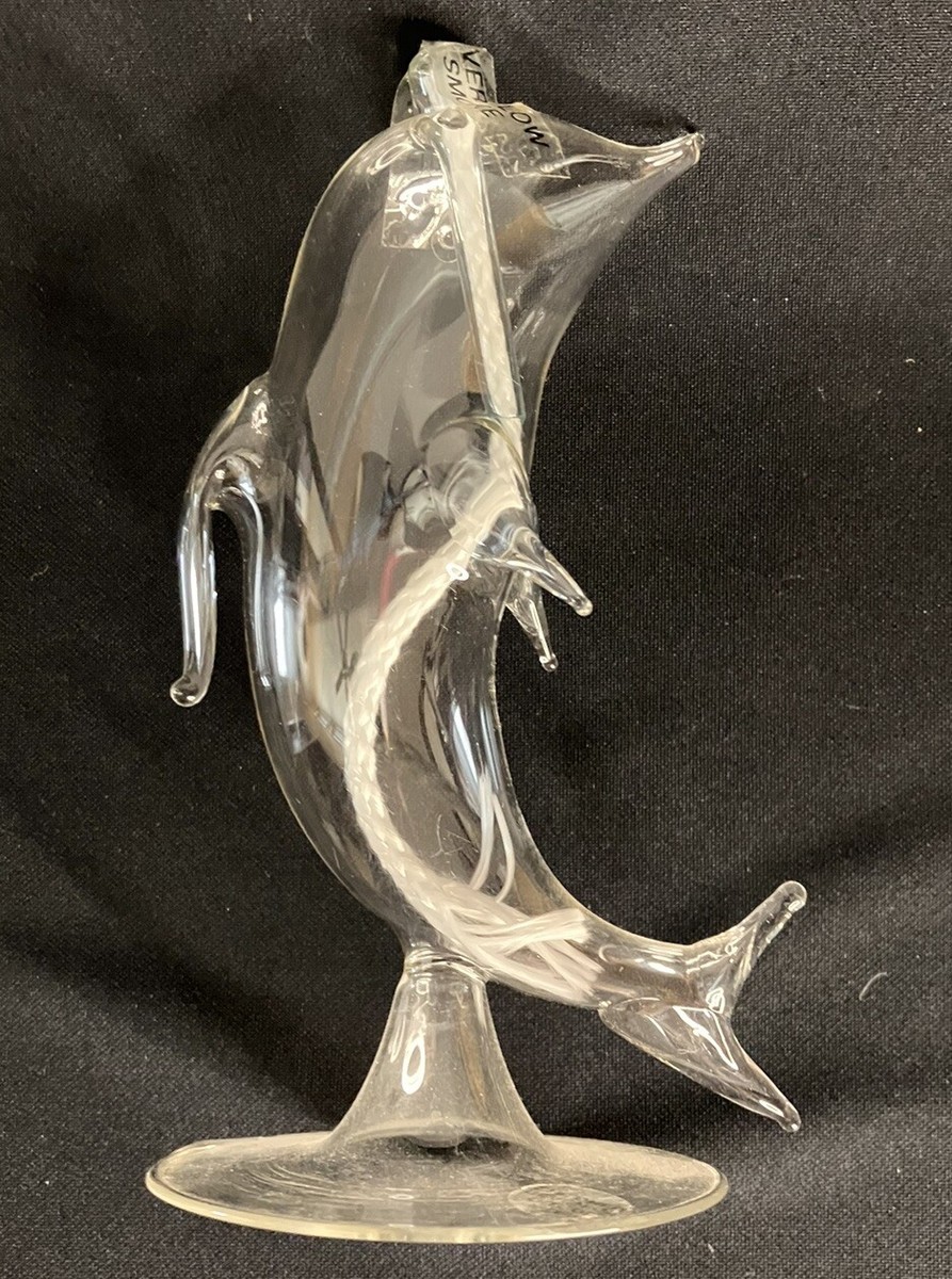  Dolphin Pastille Burner 額装 Dolphin Pastille Burner 額装 Vintage Glass Dolphin Oil Burner w