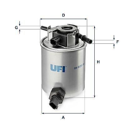 UFI Fuel Filter Insert 150mm Height Fits Infiniti FX Q70 QX50 QX70 24.020.01 - Picture 1 of 2
