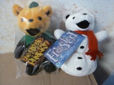 : 2- 2001 Grateful Dead Holiday Bears FROSTED  GRATE PUMPKIN. mint condition
