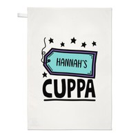 Personalisiert Cuppa Name Geschirrtuch Mum Dad Mutter Vatertag Tee Kaffee