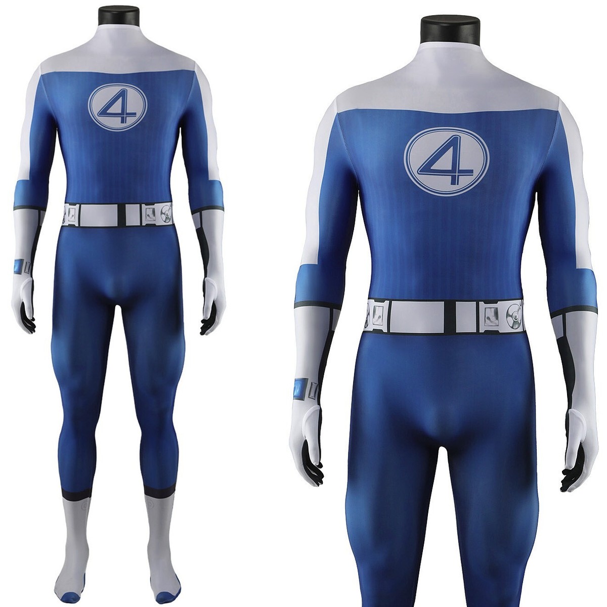 New Fantastic Four Jumpsuit Human Torch Cosplay Men Costume Adult