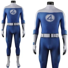 New Fantastic Four Jumpsuit Human Torch Cosplay Men Costume Adult Kids Halloween