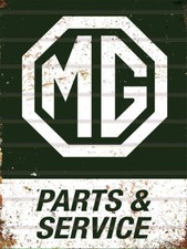 MG Parts & Service Retro Vintage Metal Sign, Man Cave