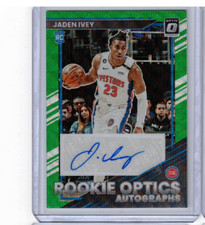 2022-23 Donruss Optic Asia Rookie Optic Autographs Jaden Ivey Green Prizm RC