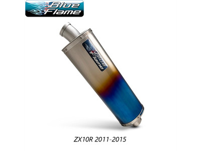 ZX-10R EXHAUST 2011-2015- KAWASAKI- BLUEFLAME COLOURED TITANIUM SINGLE PORT