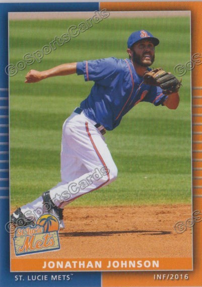 2016 St Lucie Mets Jonathan Johnson RC Rookie NY Minor