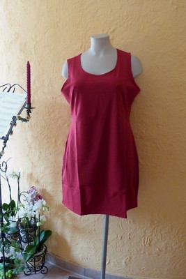 BORIS INDUSTRIES Long Top Tunika Shirt Double Face 48 (5 NEU kirschrot LAGENLOOK