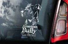 American Bully Car Sticker - Dog On Board Bulldog Bumper Window Decal V02