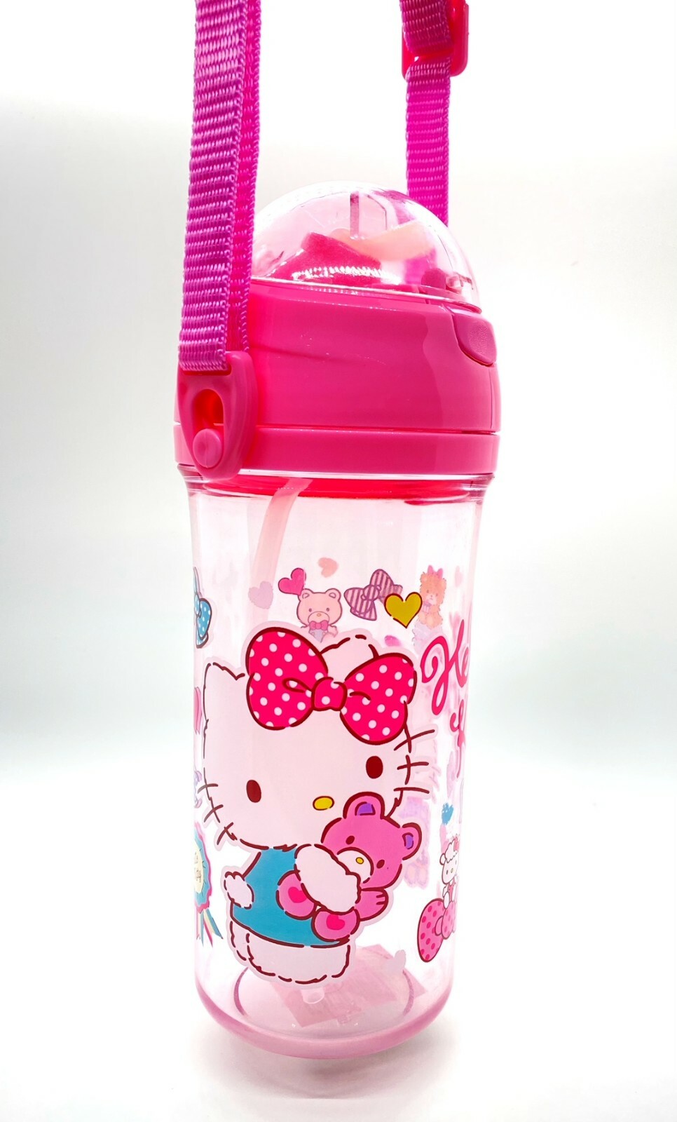 Hello Kitty Clear Water Bottle with Strap 600ml Beverage bottle Baby Kitty 
