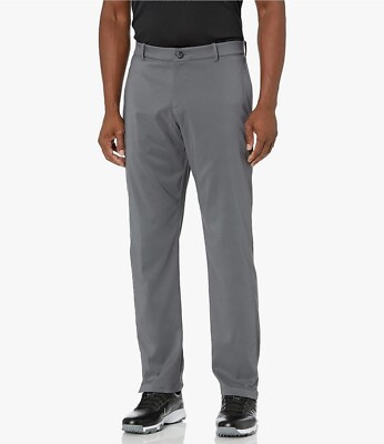 NIKE Golf Mens Gray Flat Front Tour Performance Dri Fit Golf Pants
