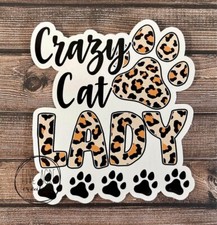 Cute Waterproof Sticker - Crazy Cat Lady - Car Decal - Laptop Decal