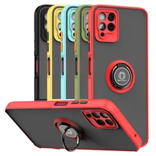 Slim Ring Case Magnetic Metal Stand Clear Cover For T-Mobile Revvl 6 Pro