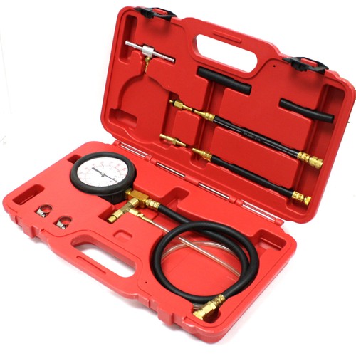 Fuel Injection Pressure Test Set Schrader Valve Fuel Port Gauge