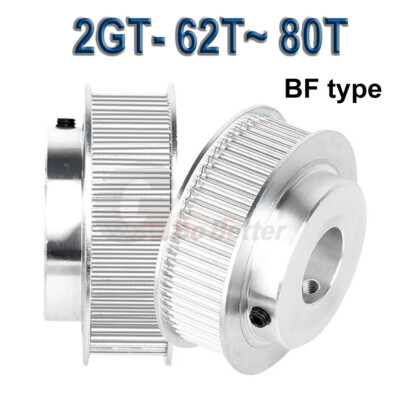 Timing Belt Pulley 62 ~80 Teeth GT2 Pulley BF-type Bore 5~25 mm Tooth width 7 mm