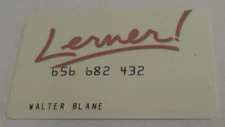 Lerner! Credit Charge Card - Signed Vintage Expired Collectible